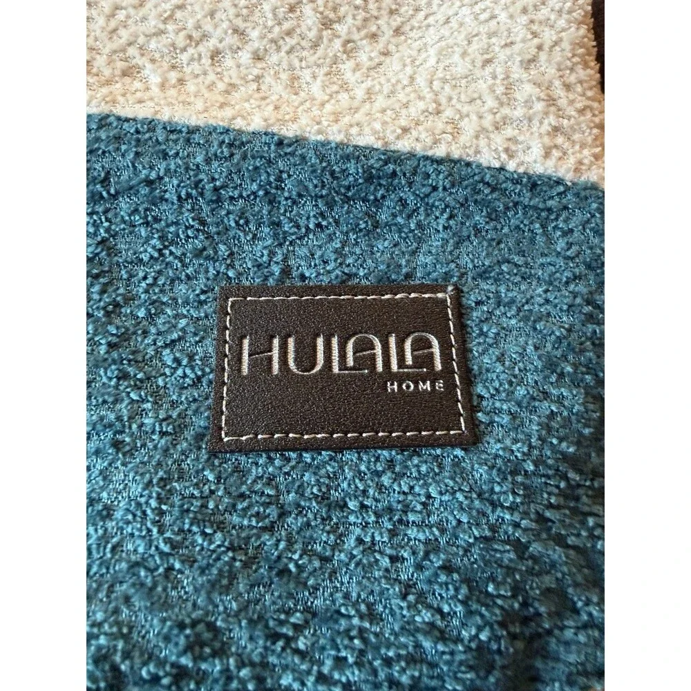 Hulala Red Teal Pink Fabric 19 X19  Pillow Covers. Set Of 2 Textured + Zipper